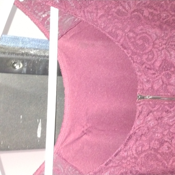 Rock and Shine size 11 Burgundy Red lace bodycon dress used - Picture 9 of 13